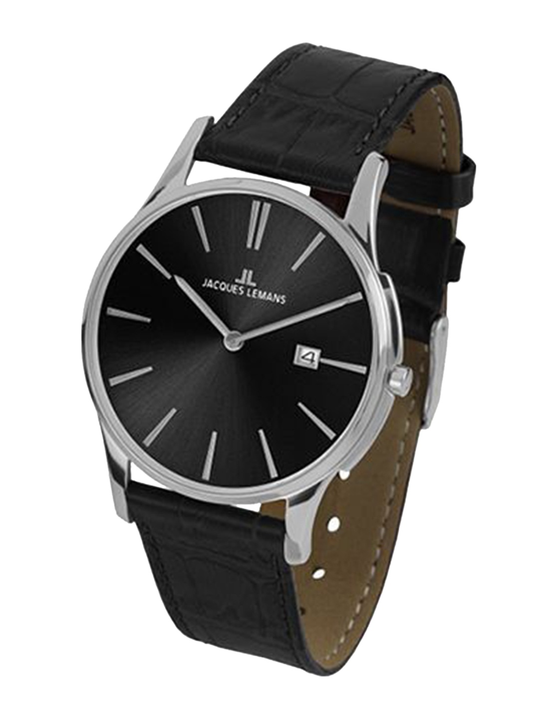 

Jacques Lemans Women Round Dial & Leather Straps Analogue Watch 1-1777B, Black