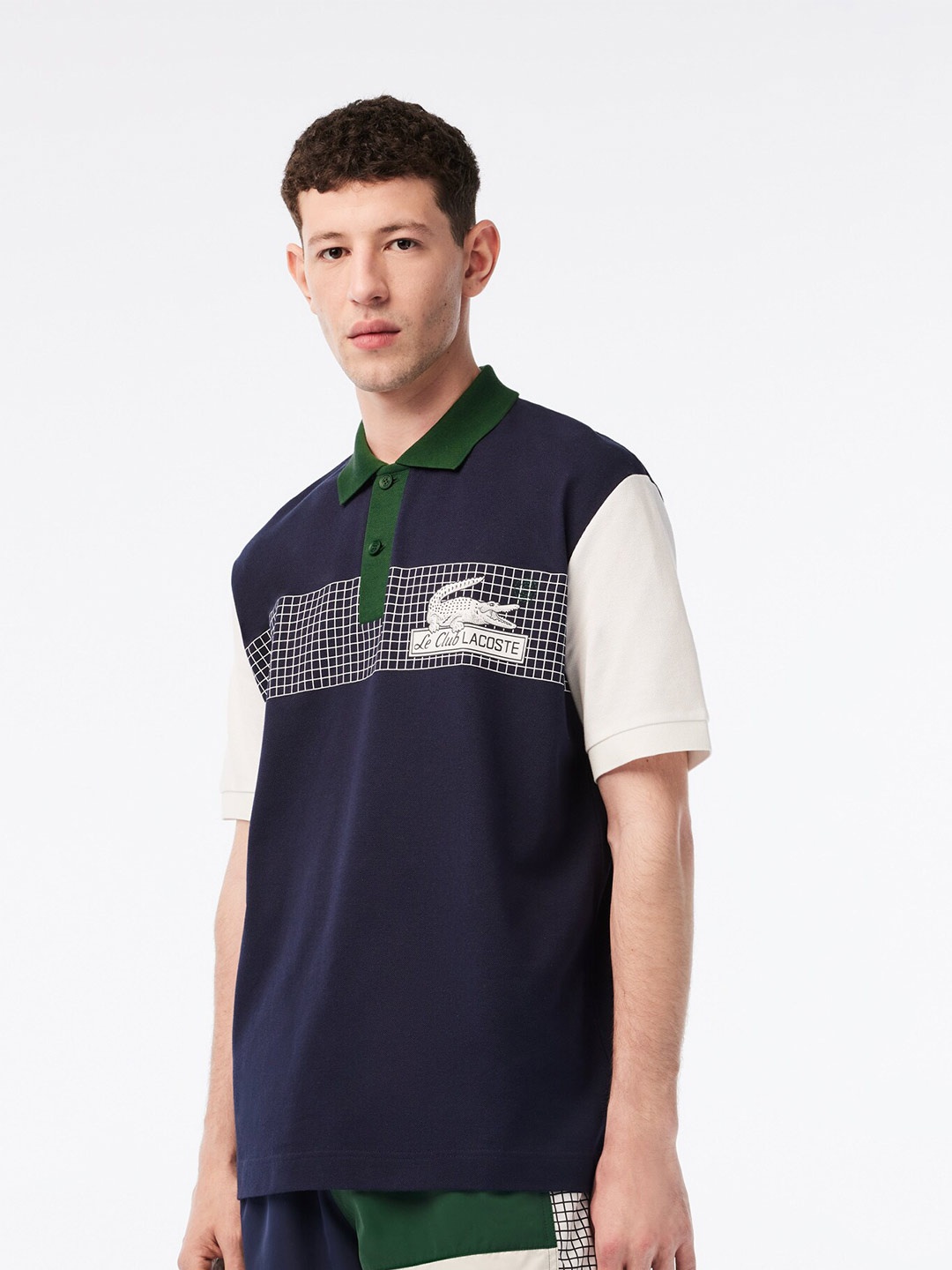 

Lacoste Polo Collar Pure Cotton Loose T-shirt, Multi