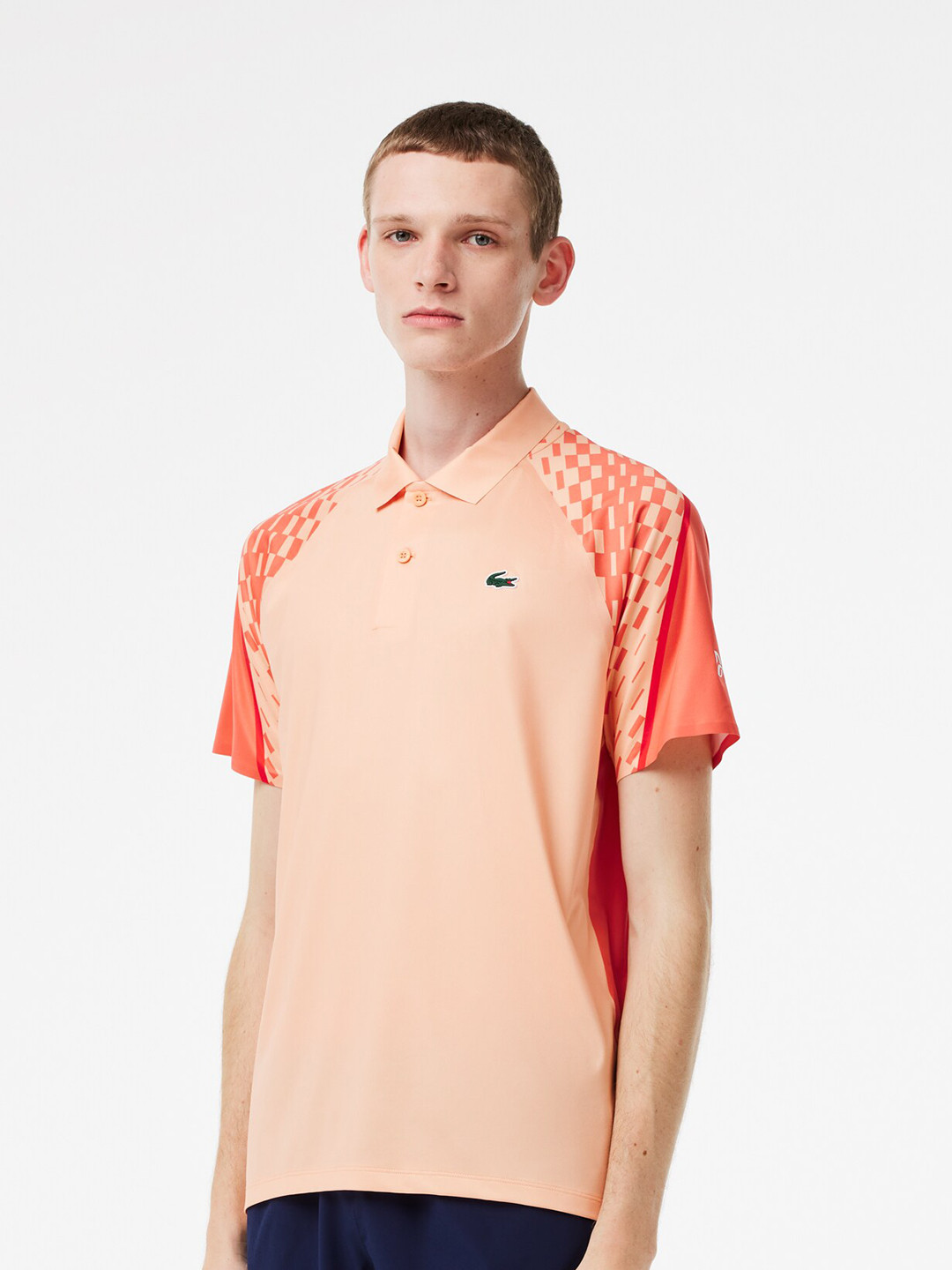 

Lacoste Polo Collar Raglan Sleeves T-shirt, Coral