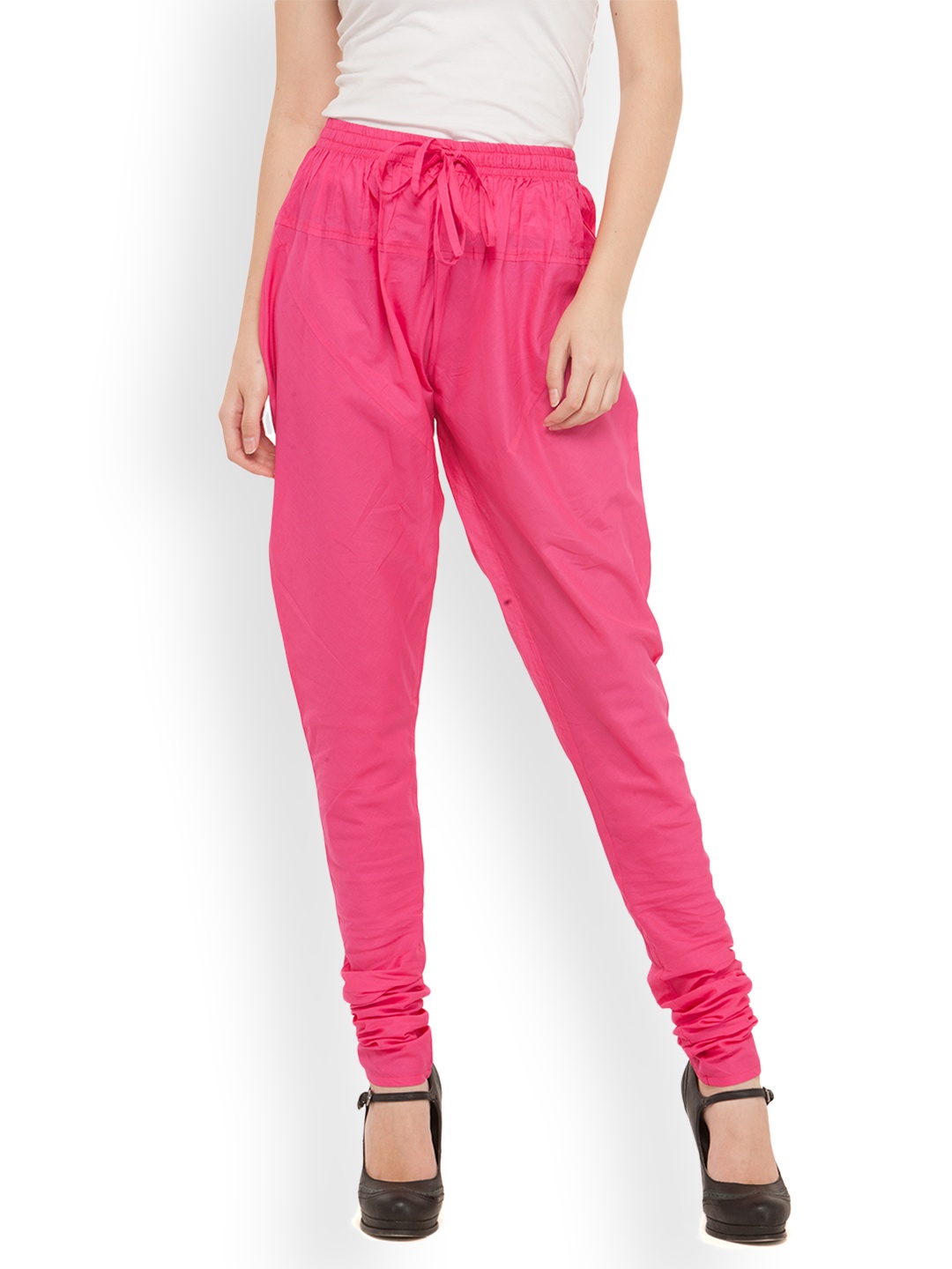 

Bitterlime Women Cotton Pink Churidar