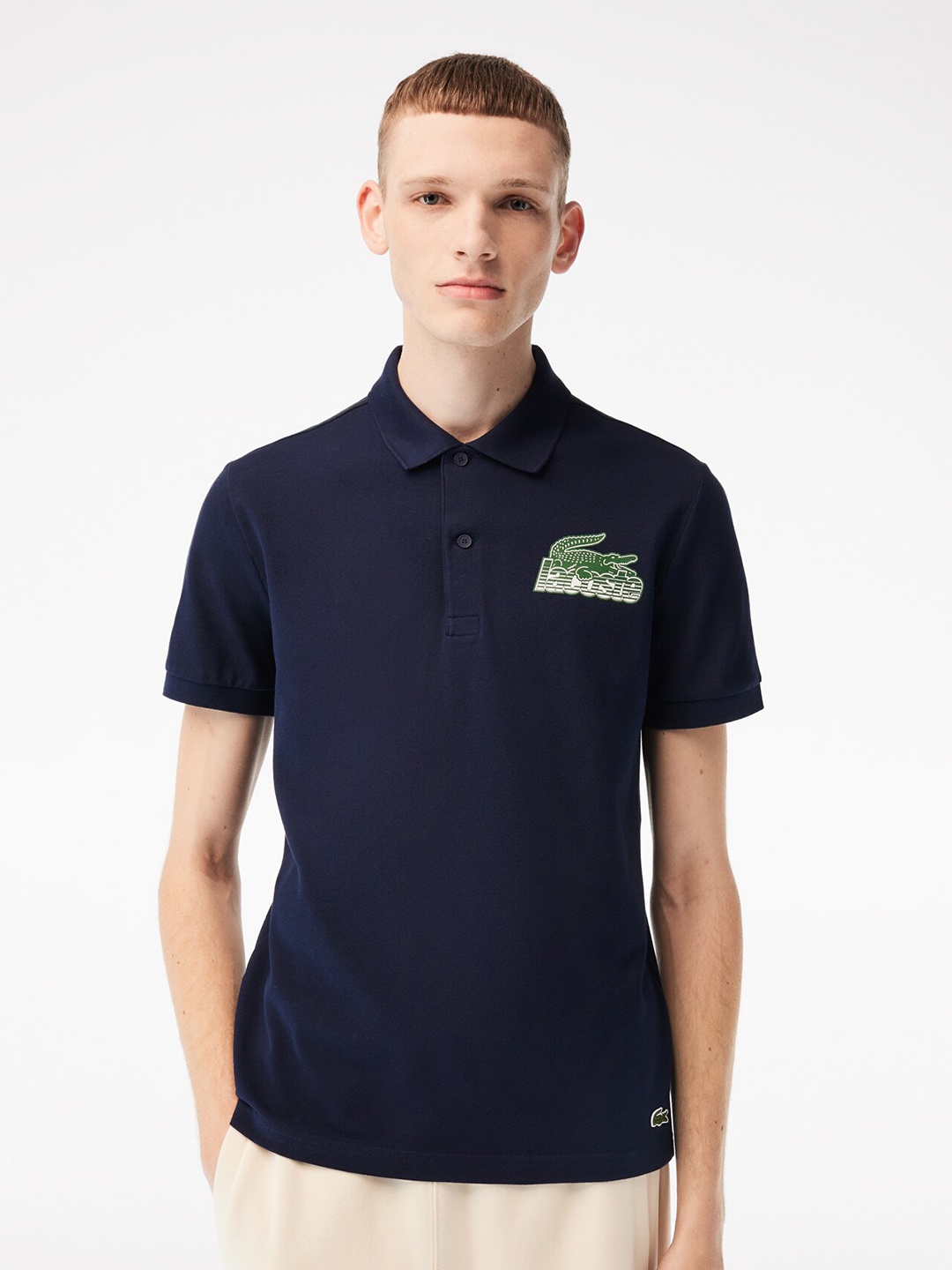 

Lacoste Polo Collar Pure Cotton T-shirt, Navy blue
