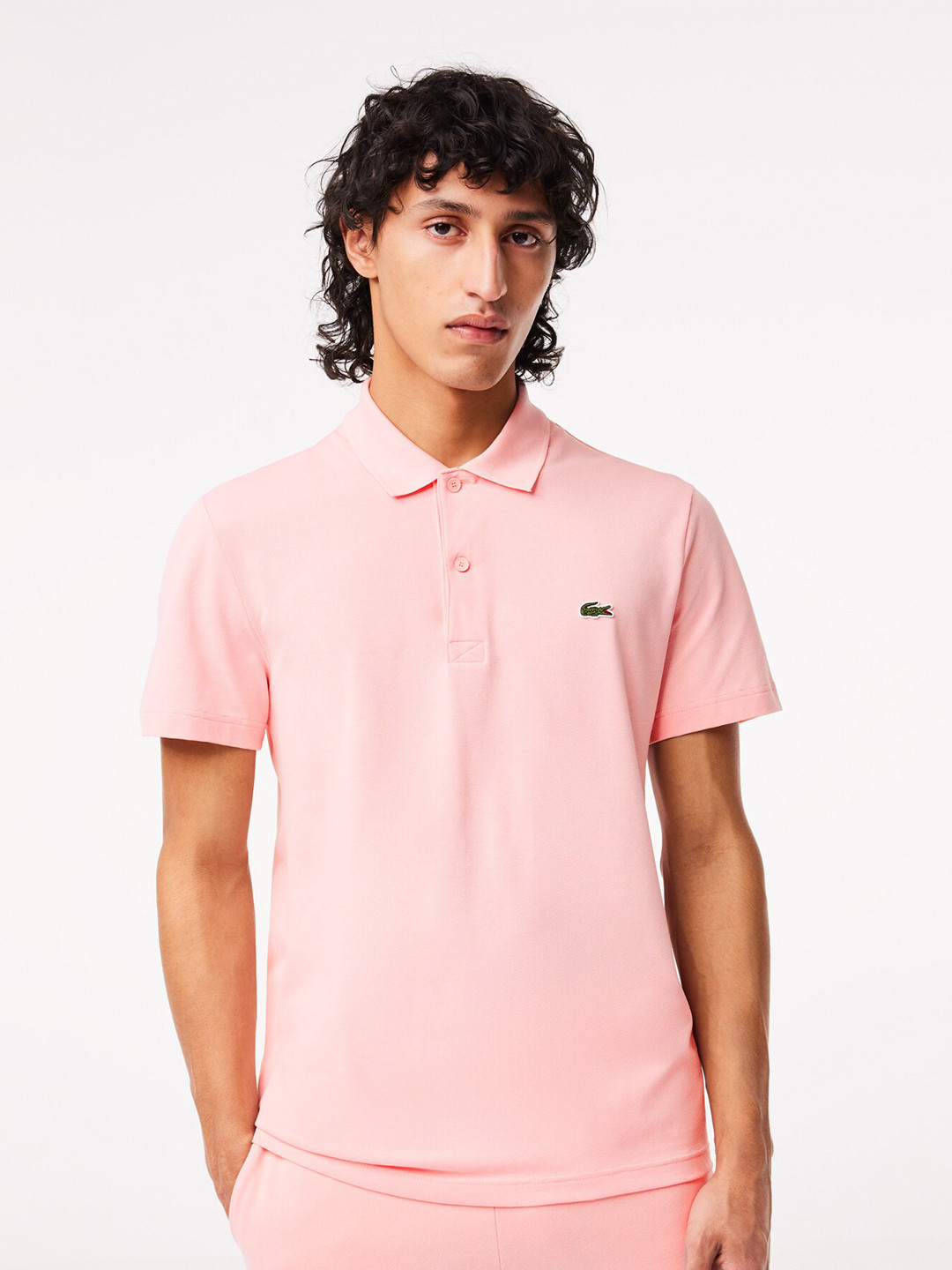 

Lacoste Polo Collar T-shirt, Pink
