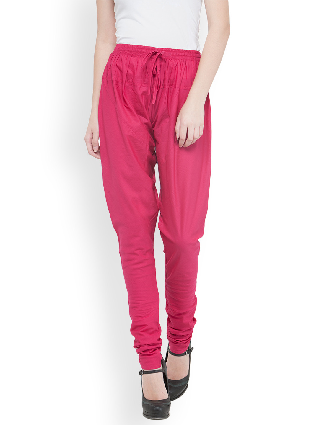 

Bitterlime Women Cotton Pink Churidar
