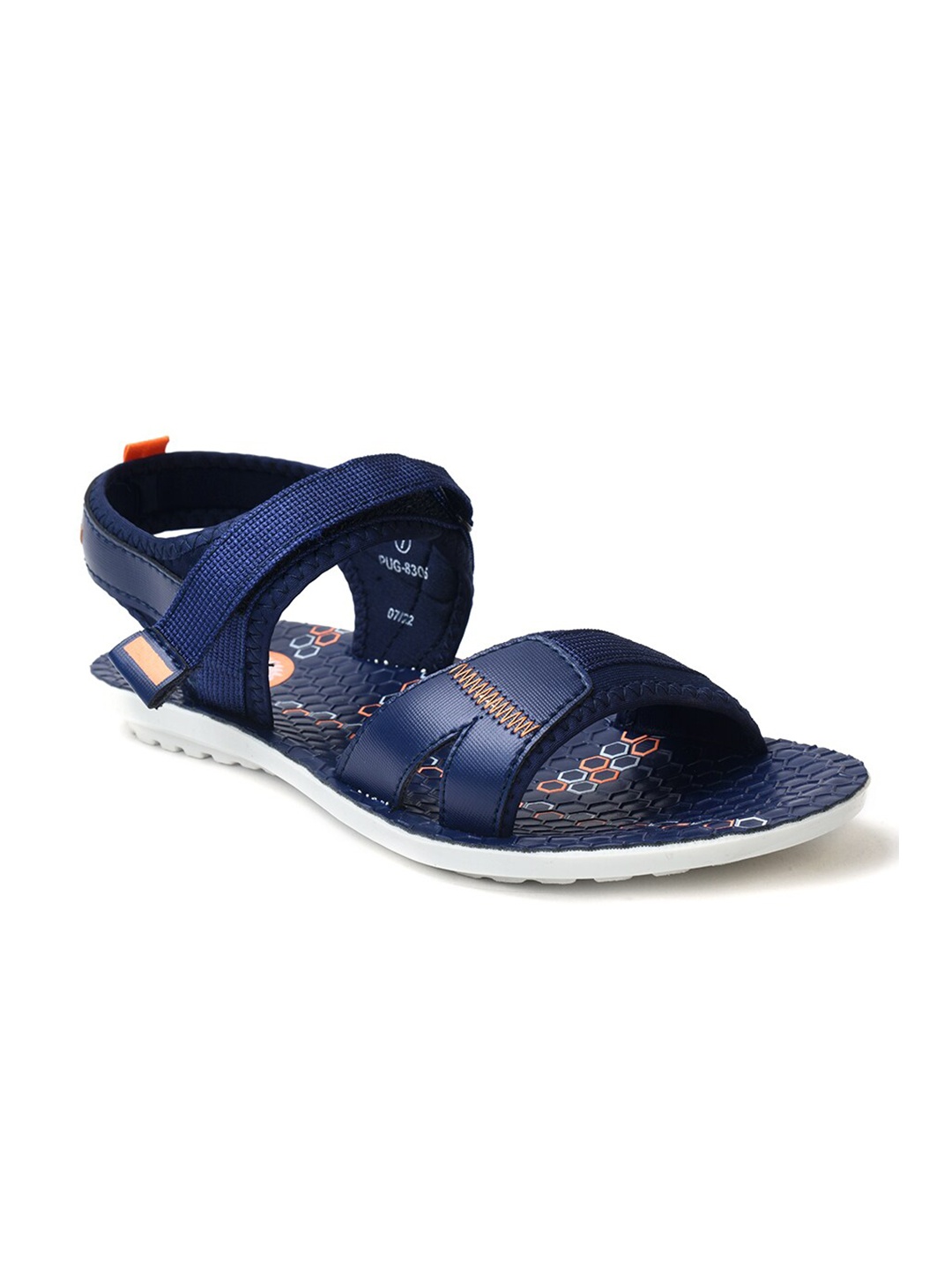 

Ajanta Men Textured Comfort Sandals, Navy blue