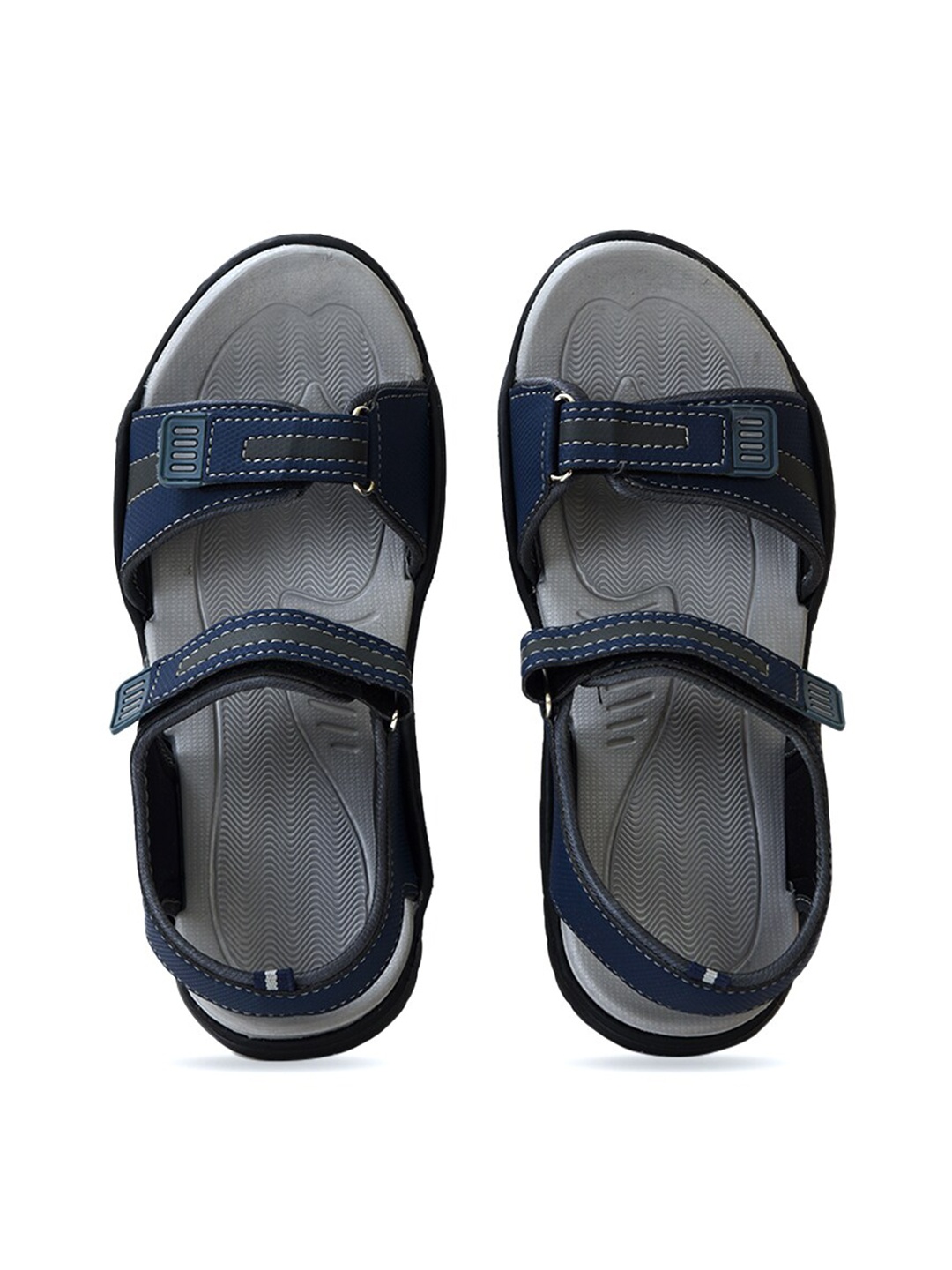 

Ajanta Men Textured Comfort Sandals, Navy blue