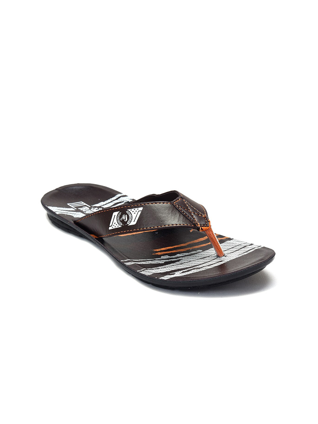 

Ajanta Men Printed Open Toe Comfort Sandals, Orange