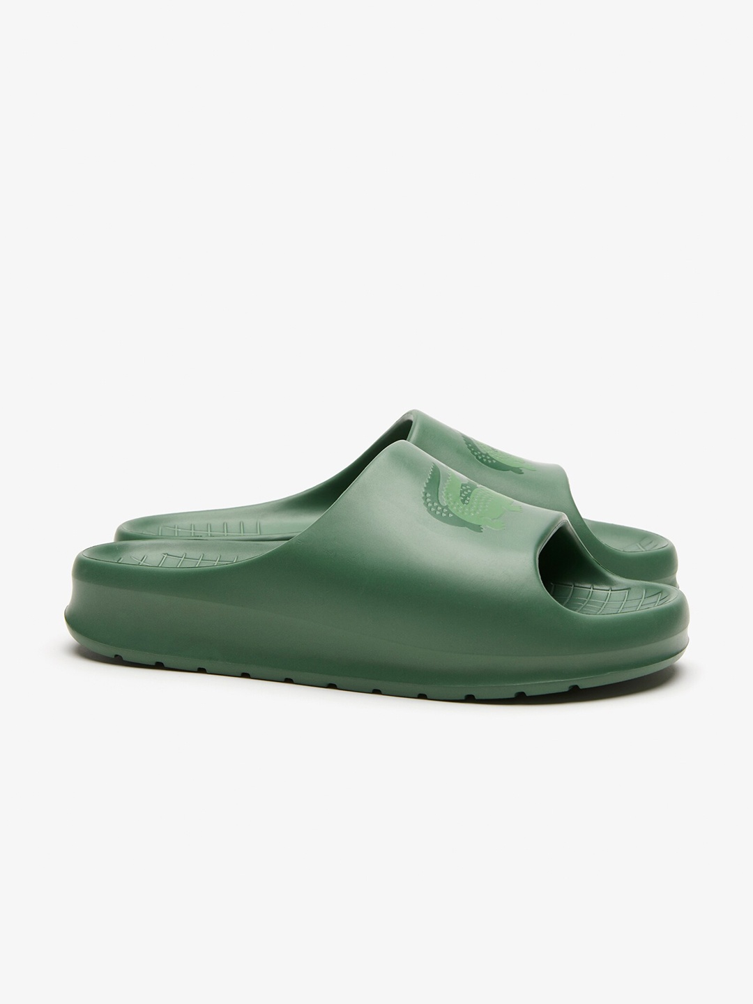 

Lacoste Men Printed Sliders, Green