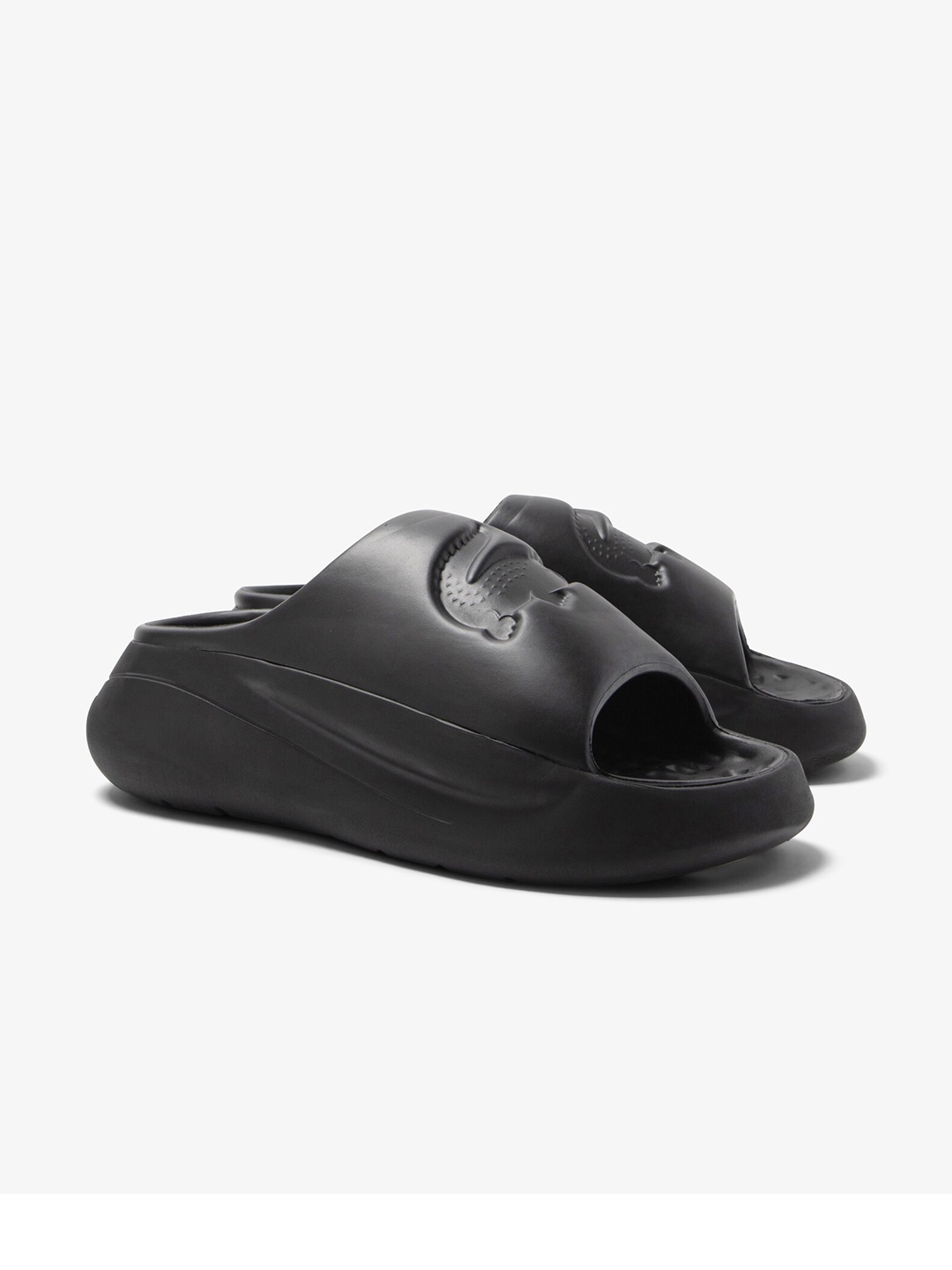 

Lacoste Men Self Design Sliders, Black