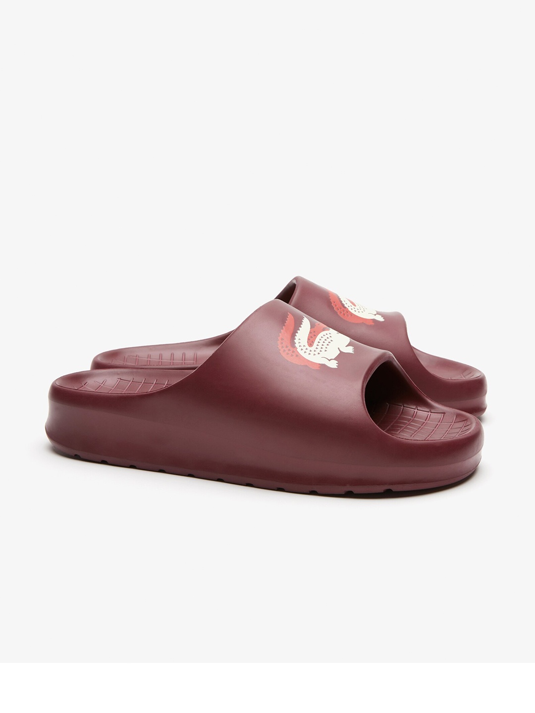 

Lacoste Men Printed Sliders, Maroon