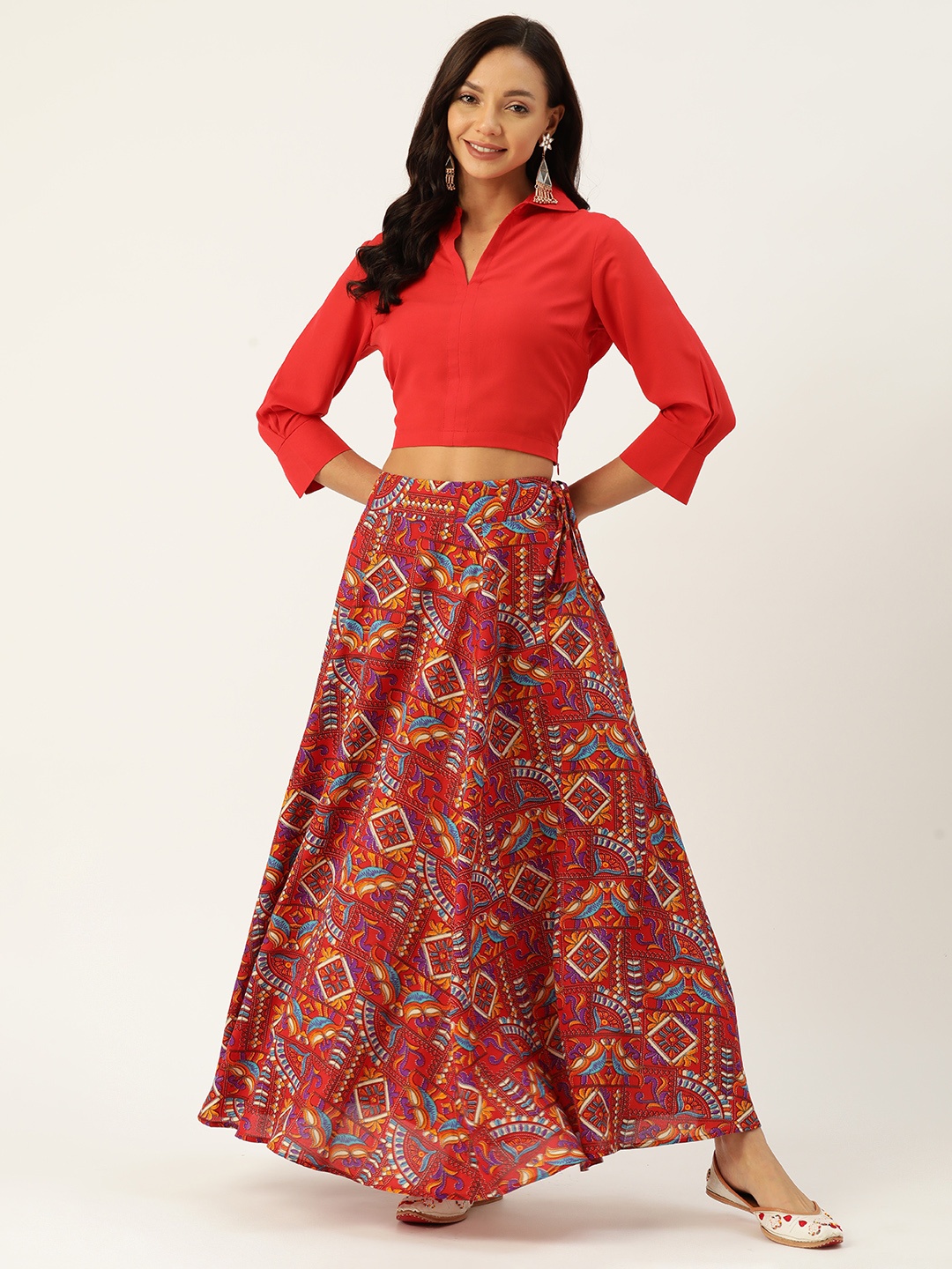 

Deewa Shirt & Skirt Co-Ords, Red