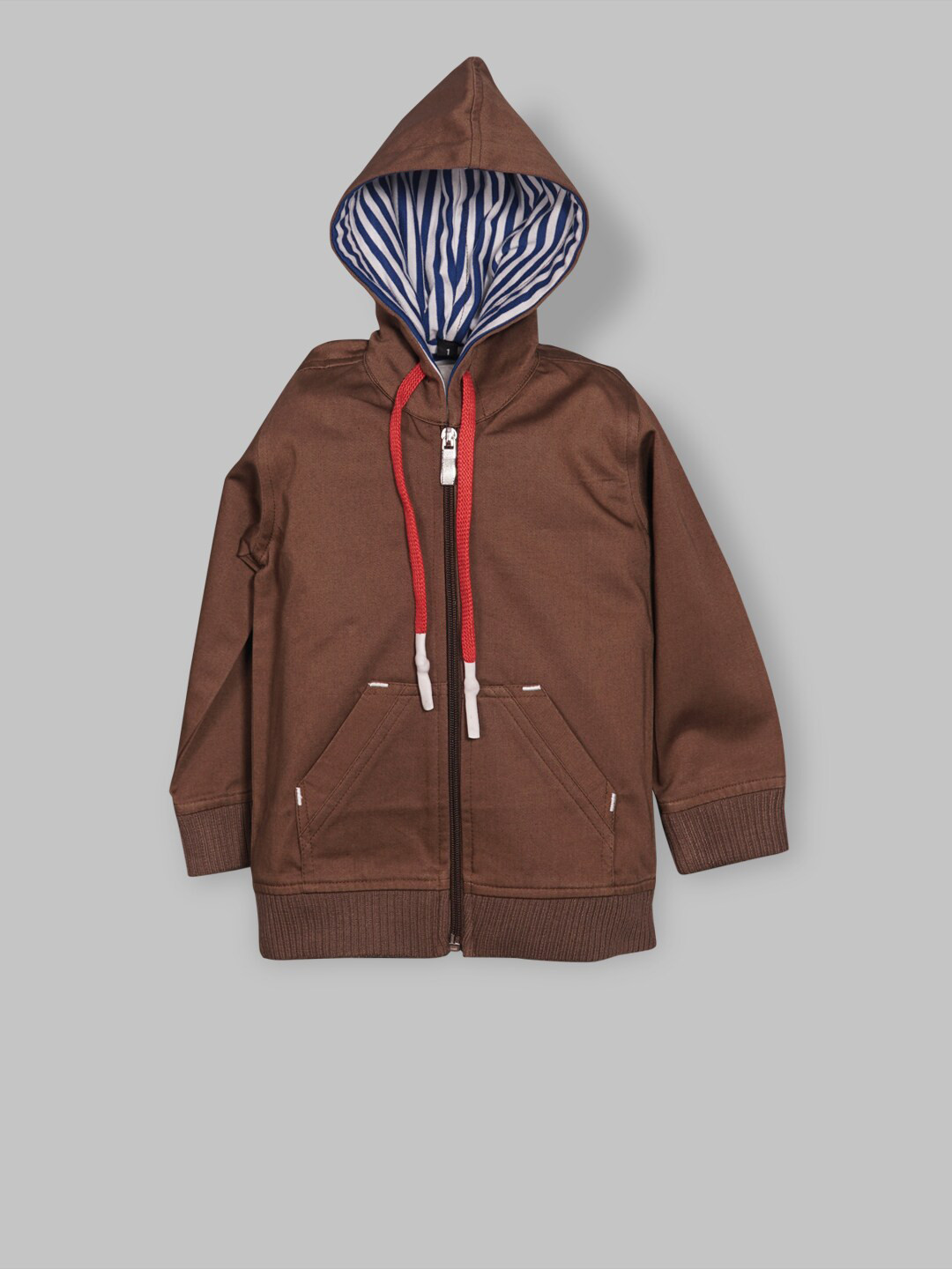

RIKIDOOS Boys Hooded Cotton Sweatshirt, Khaki