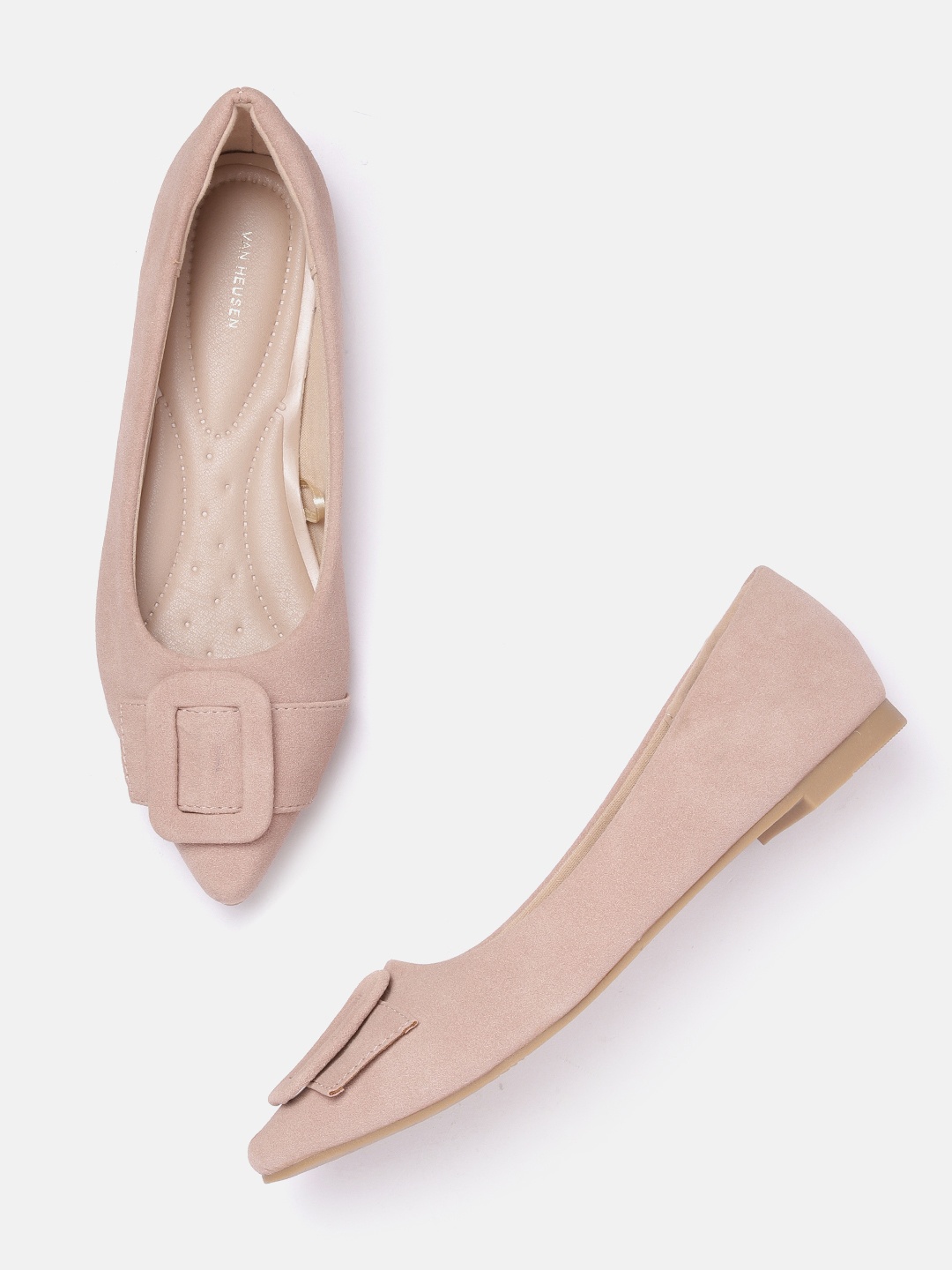 

Van Heusen Woman Buckle Detail Ballerinas, Nude