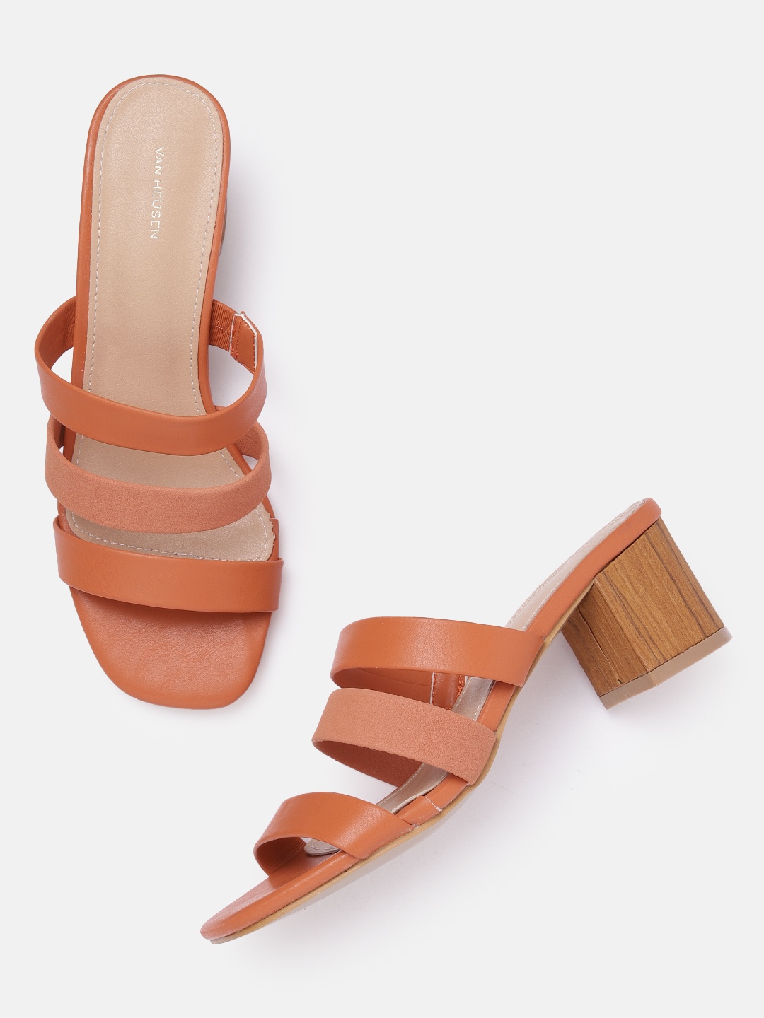

Van Heusen Woman Open Toe Block Heels, Orange