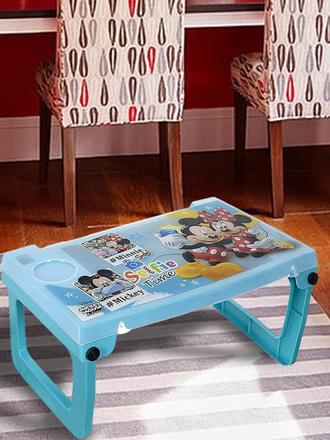 

Kuber Industries Blue Printed Laptop Table