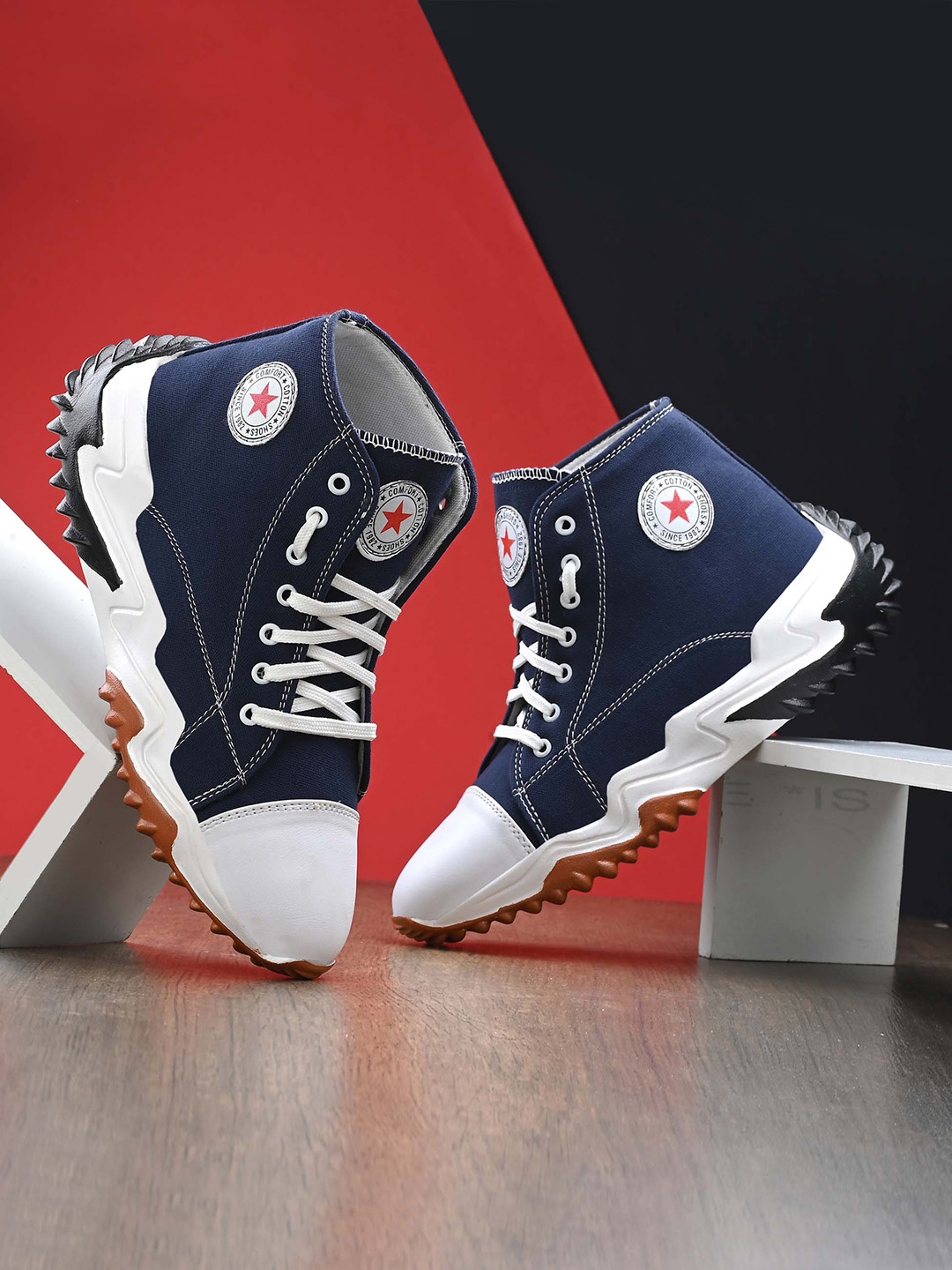 

Hundo P Men Comfortable Sports Shoes, Navy blue
