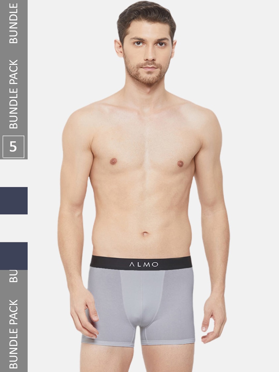 

Almo Wear Men Pack Of 5 Cotton Anti-Bacterial Trunks, White