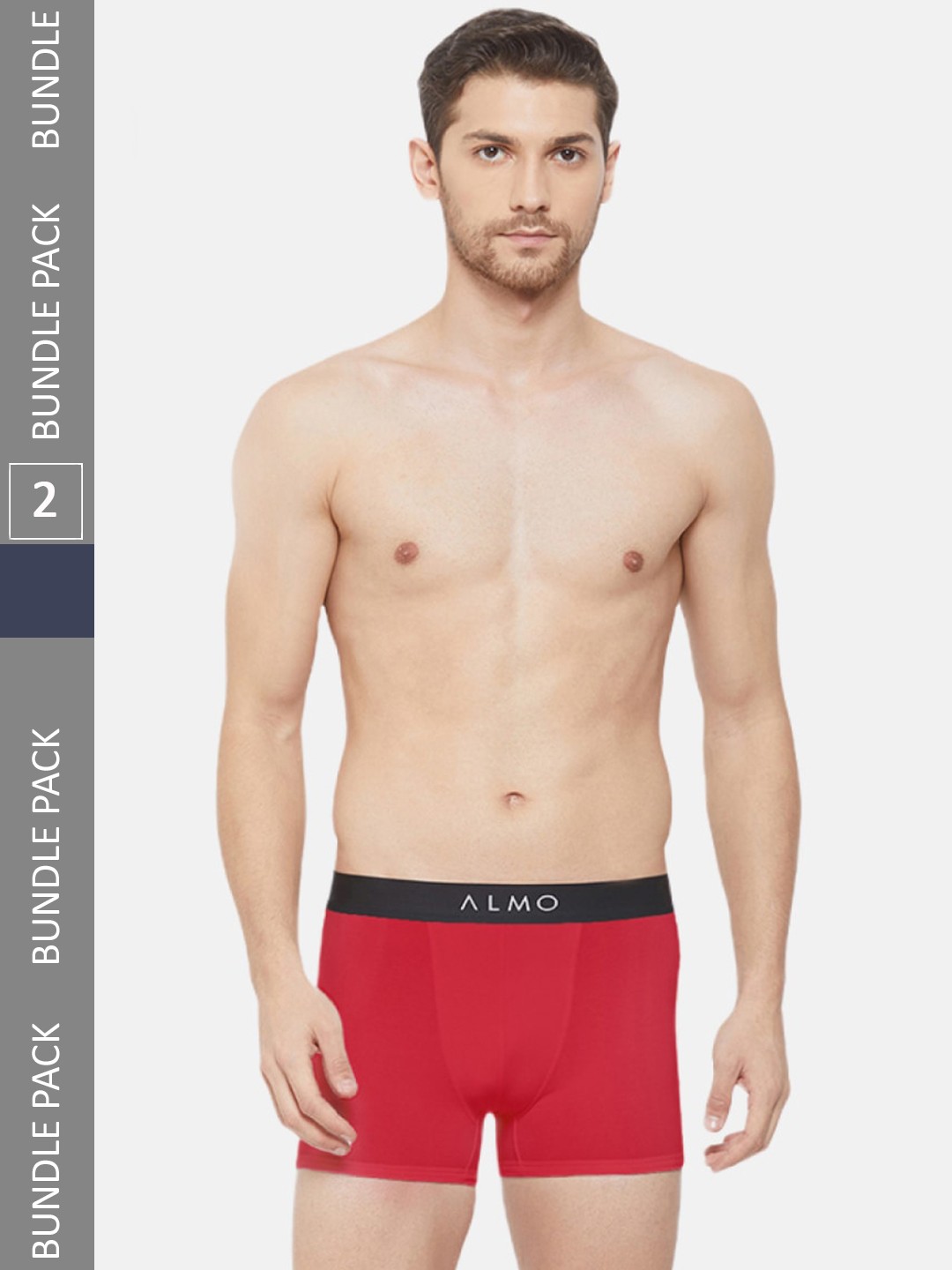 

Almo Wear Men Pack Of 2 4-Way Stretch Anti-Microbial Finish Trunks, Navy blue