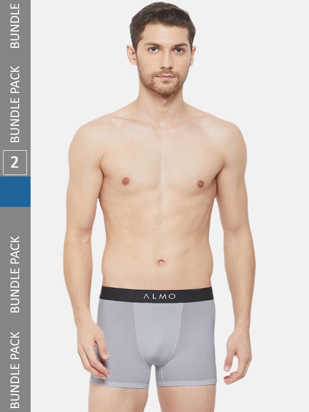 

Almo Wear Men Pack Of 2 4-Way Stretch Anti-Microbial Finish Trunks, Blue