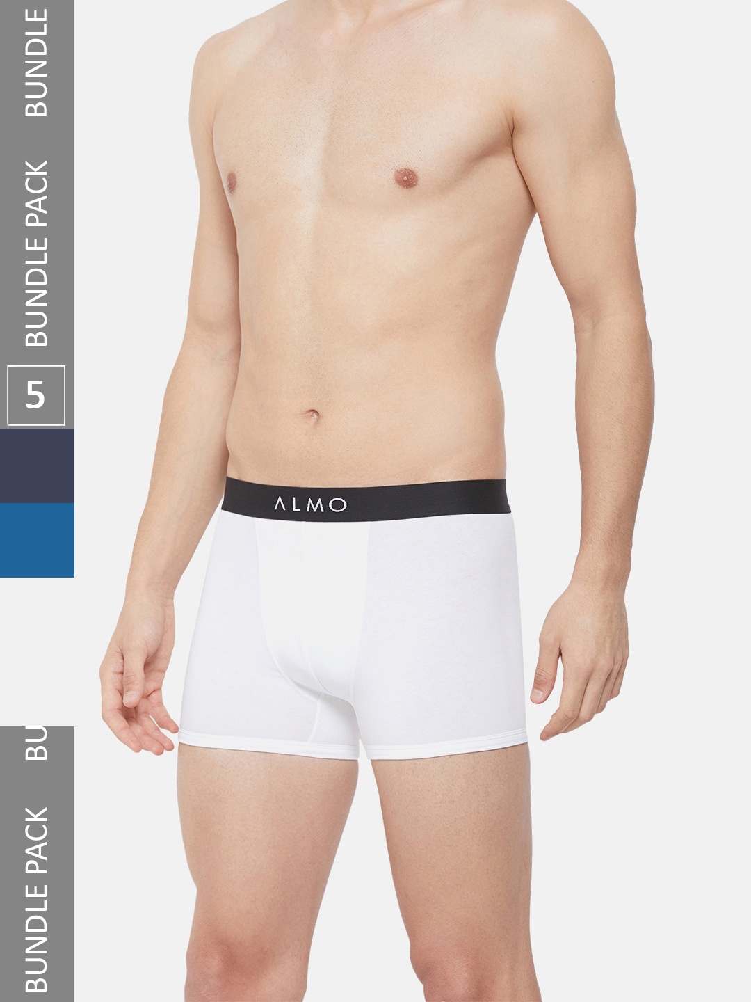 

Almo Wear Men Pack Of 5 Anti-Bacterial Trunks, White