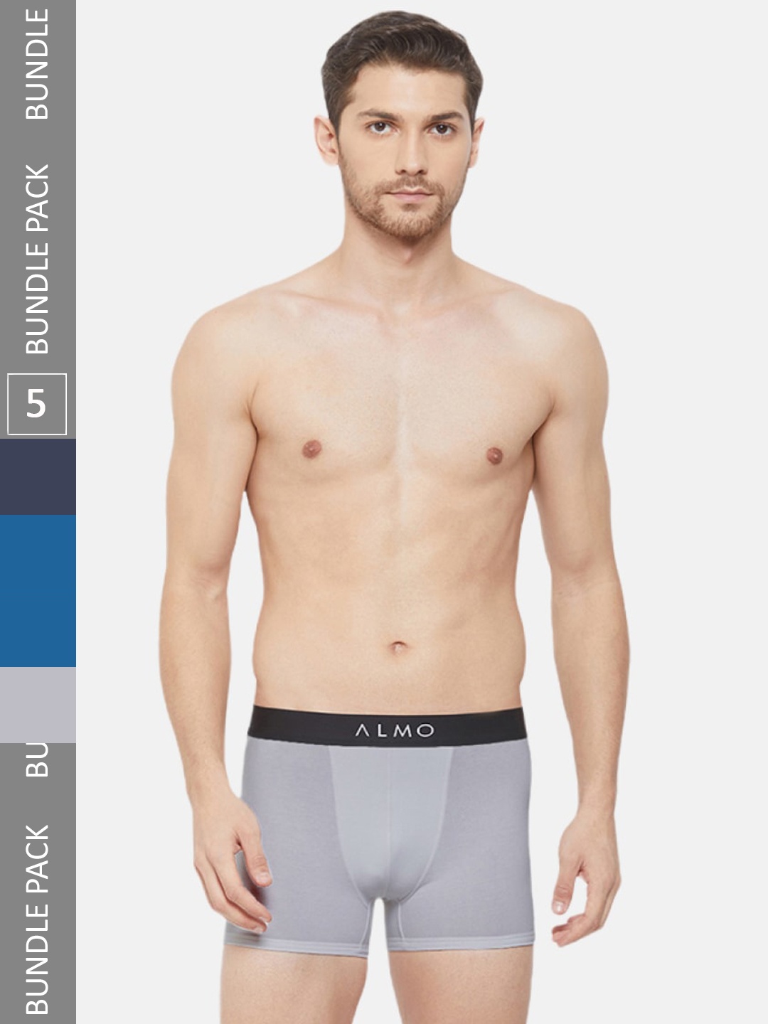

Almo Wear Men Pack Of 5 4-Way Stretch Anti-Microbial Finish Trunks, Multi