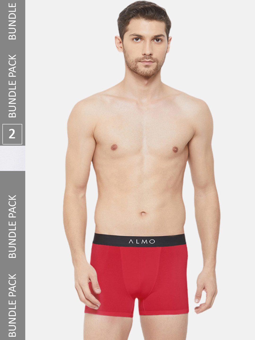 

Almo Wear Dario Men Pack Of 2 4-Way Stretch Anti-Microbial Finish Trunks, White