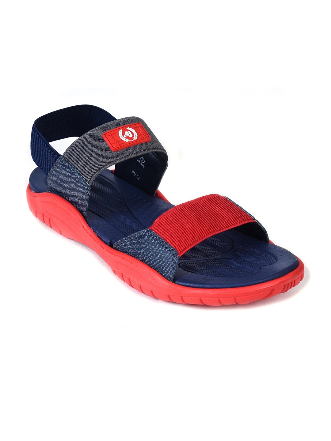 

Ajanta Men Open Toe Comfort Sandals With Backstrap, Navy blue