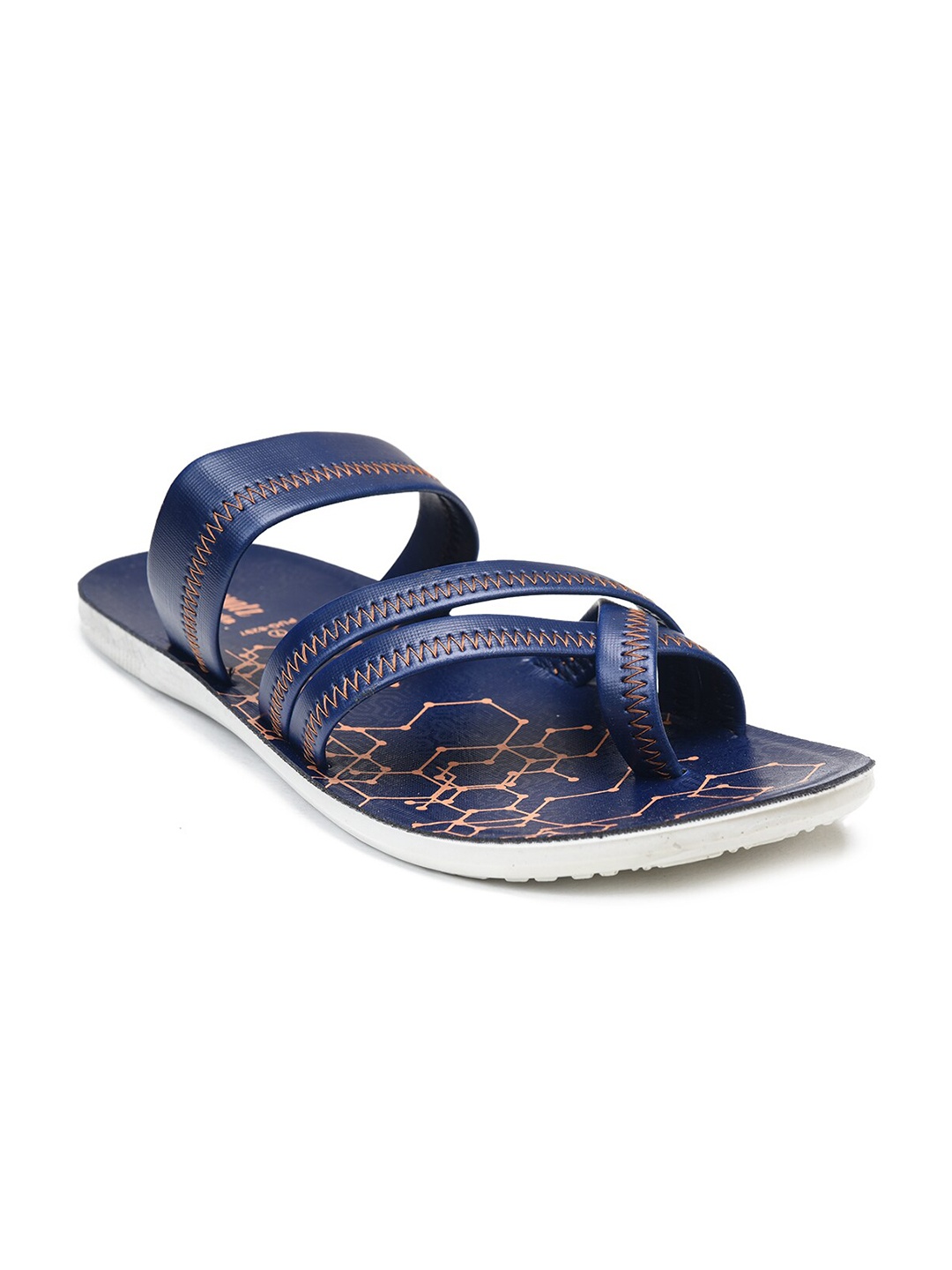 

Ajanta Men Stitch Detail Comfort Sandals, Navy blue