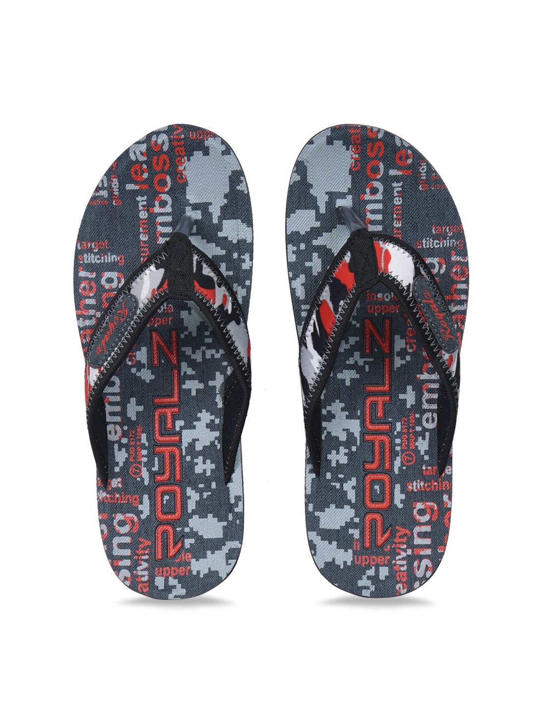 

Ajanta Men Printed T-Straps Comfort Sandals, Black