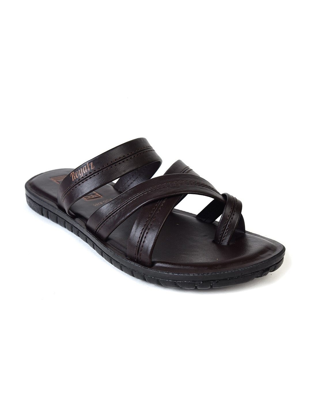 

Ajanta Men Open One Toe Comfort Sandals, Brown