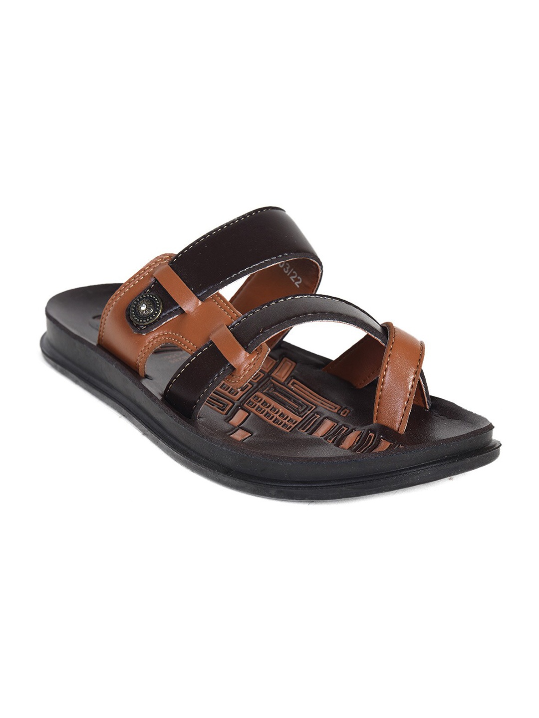 

Ajanta Men Colourblocked Comfort Sandals, Brown