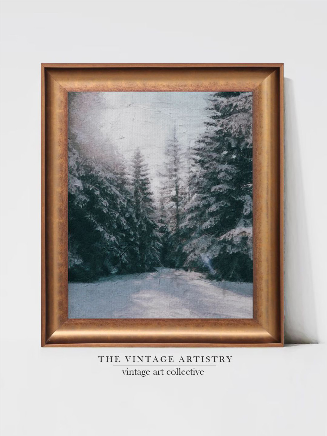 

THE VINTAGE ARTISTRY Winter Pine Trees Wall Art, Brown