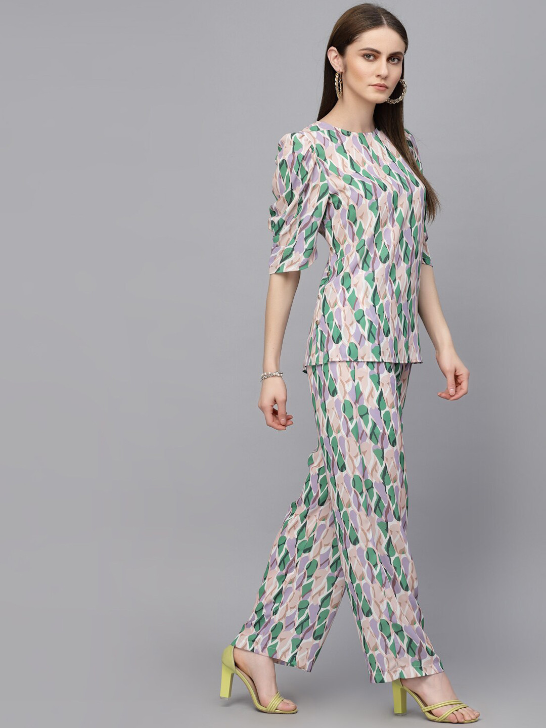 

Gipsy Women Abstract Printed Parallel Trousers, Green
