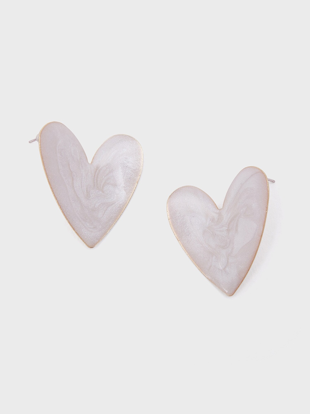 

20Dresses Heart Shaped Drop Earrings, White