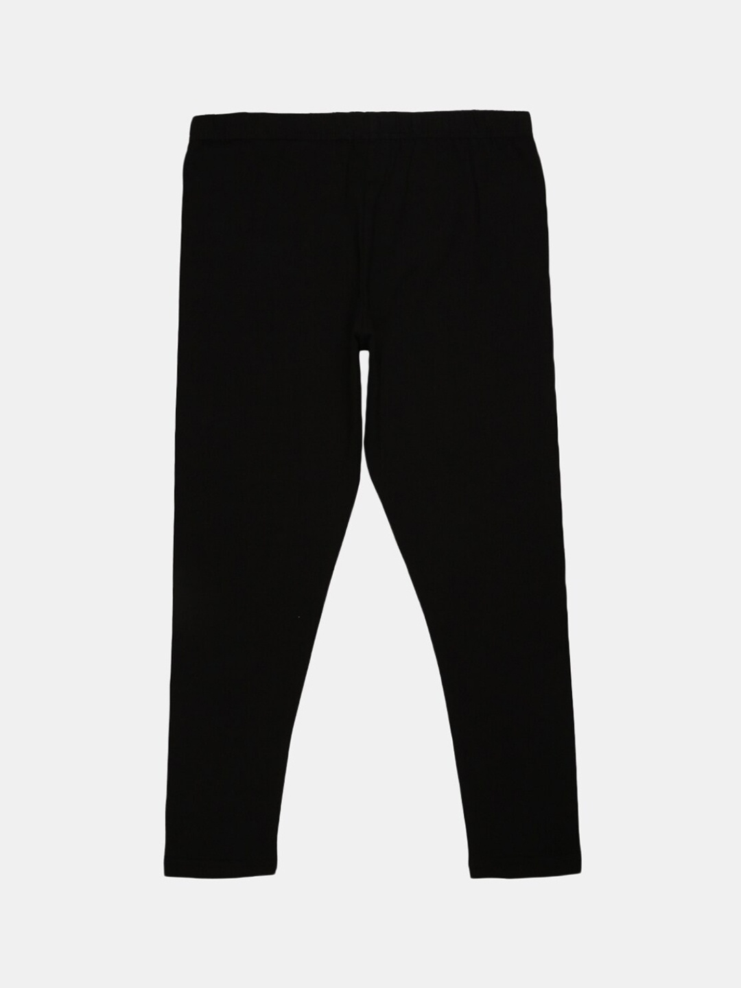 

V-Mart Girls Mid-Rise Ankle-Length Cotton Lycra Leggings, Black