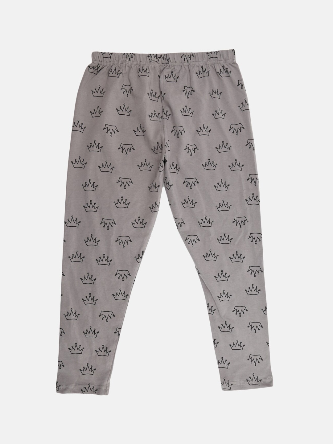 

V-Mart Girls Printed Ankle Length Cotton Lycra Leggings, Grey