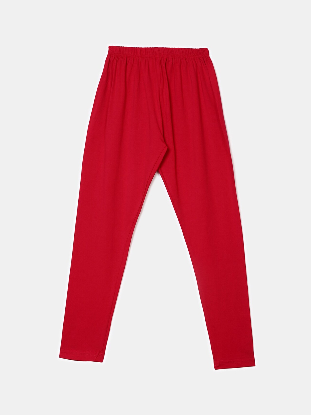 

V-Mart Girls Cotton Lycra Ankle Length Leggings, Red