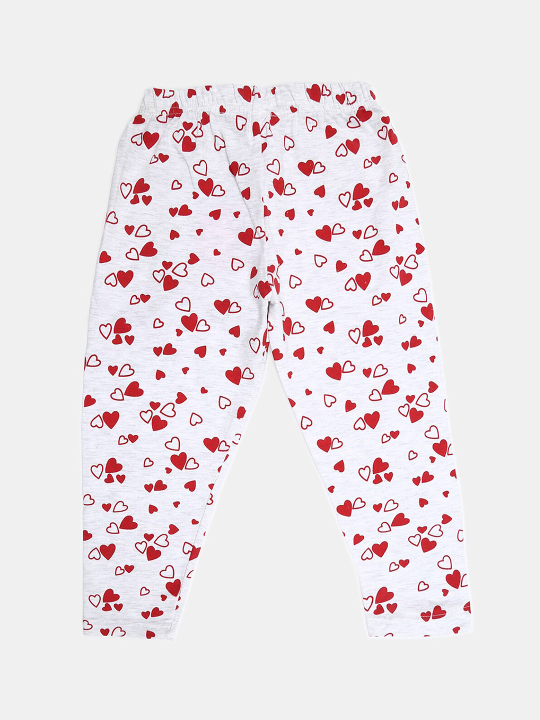 

V-Mart Girls Printed Cotton Lycra Ankle Length Legging, Grey melange