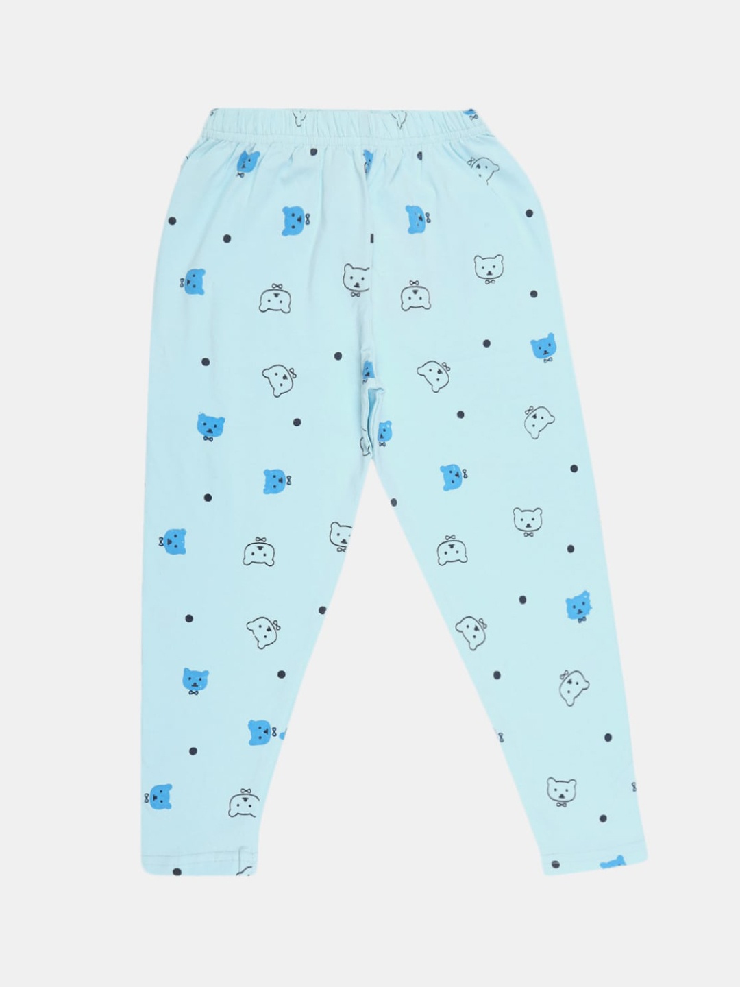 

V-Mart Girls Printed Cotton Lycra Ankle Length Legging, Blue