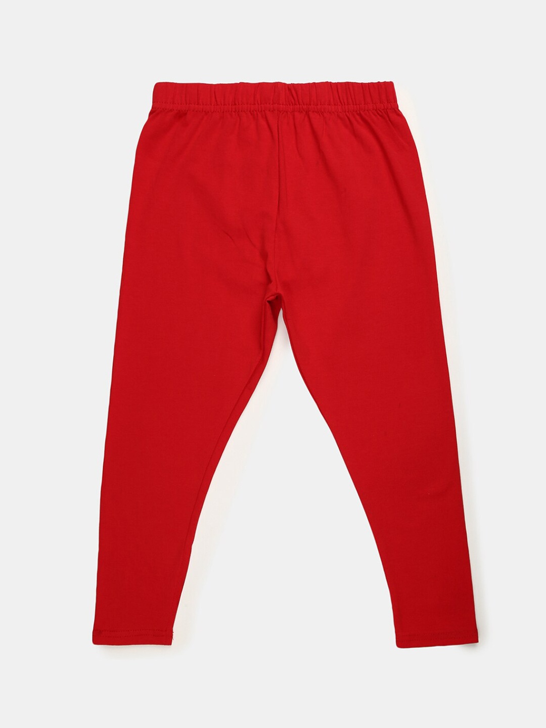 

V-Mart Girls Cotton Lycra Ankle Length Leggings, Red