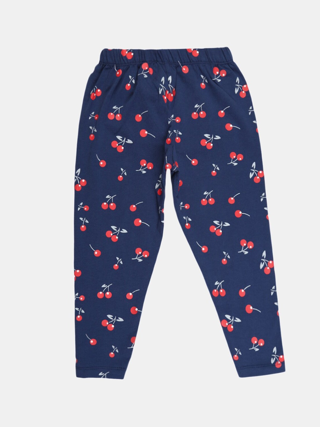 

V-Mart Girls Printed Cotton Lycra Ankle Length Legging, Navy blue