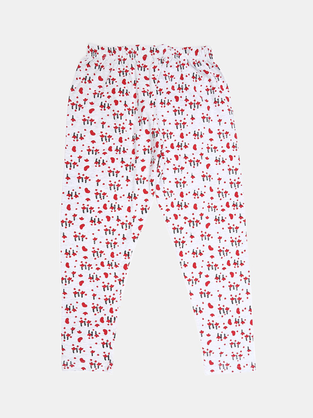 

V-Mart Girls Printed Ankle-Length Leggings, White
