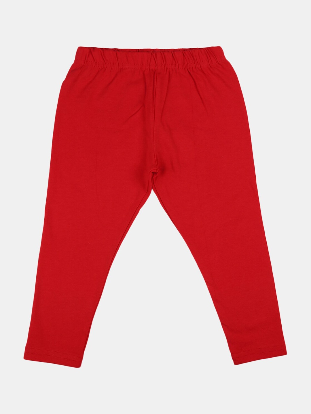 

V-Mart Girls Cotton Lycra Ankle Length Leggings, Red