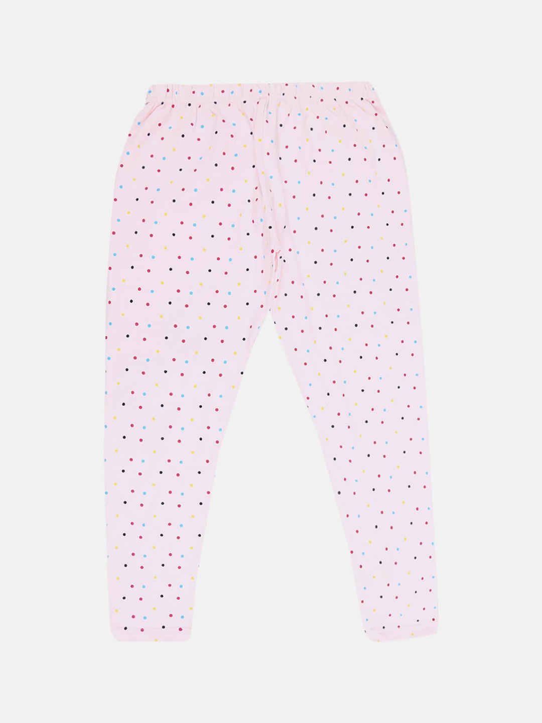 

V-Mart Girls Printed Cotton Lycra Ankle Length Legging, Pink