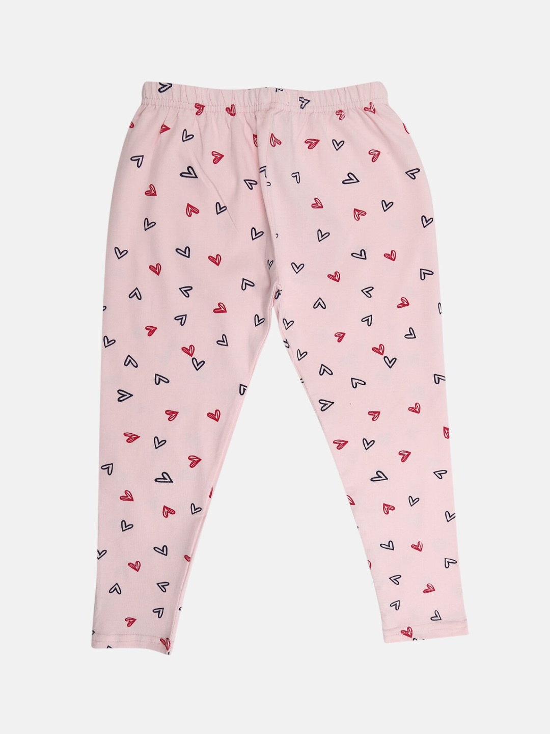 

V-Mart Girls Printed Ankle-Length Cotton Lycra Leggings, Pink