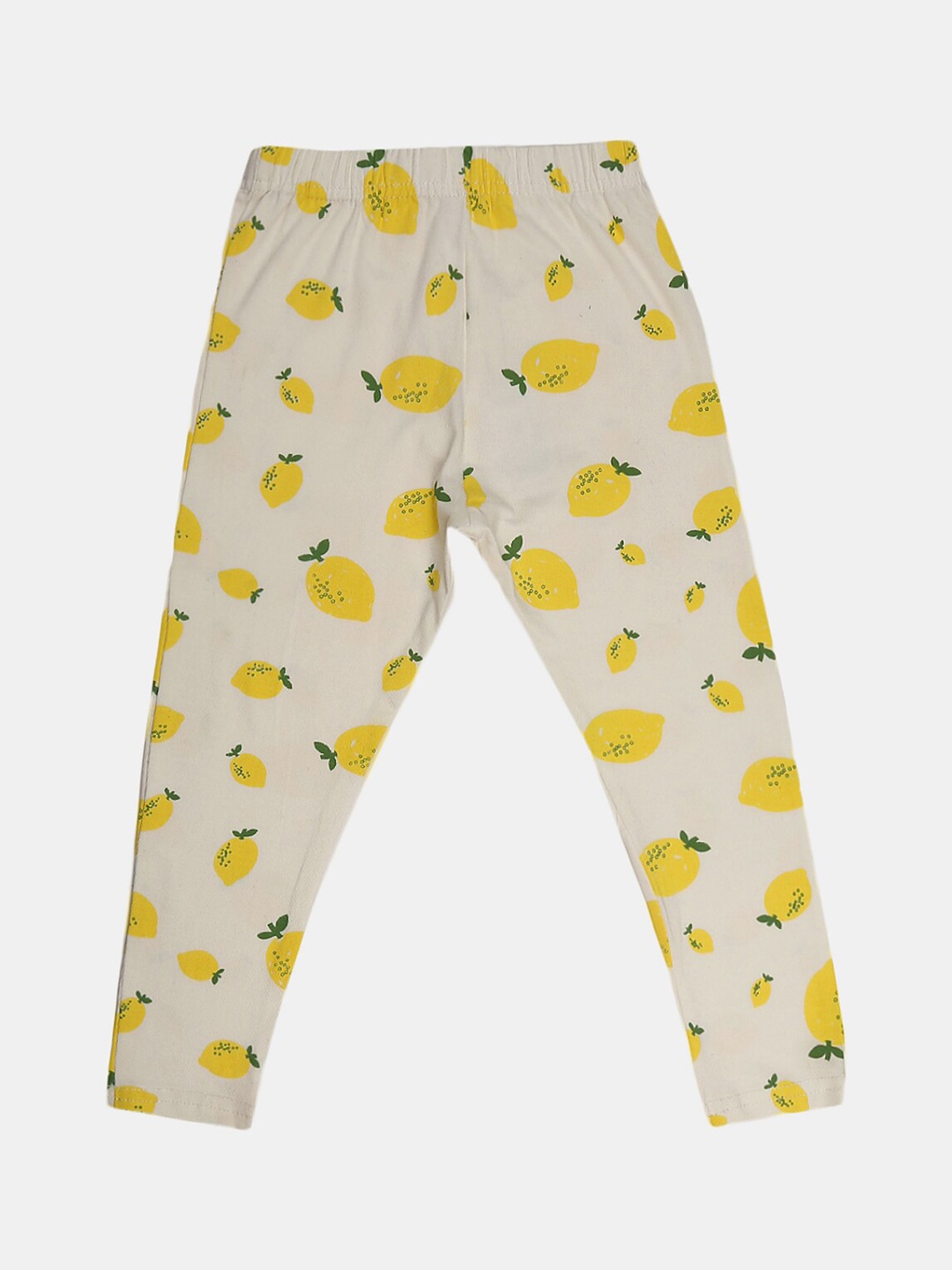

V-Mart Girls Printed Ankle-Length Cotton Lycra Leggings, White