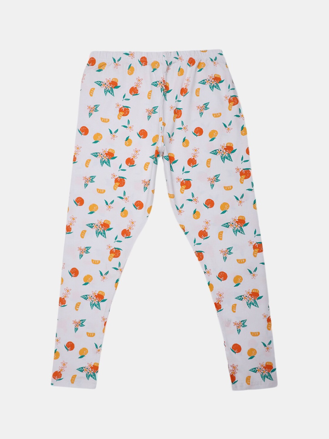 

V-Mart Girls Printed Ankle-Length Leggings, White