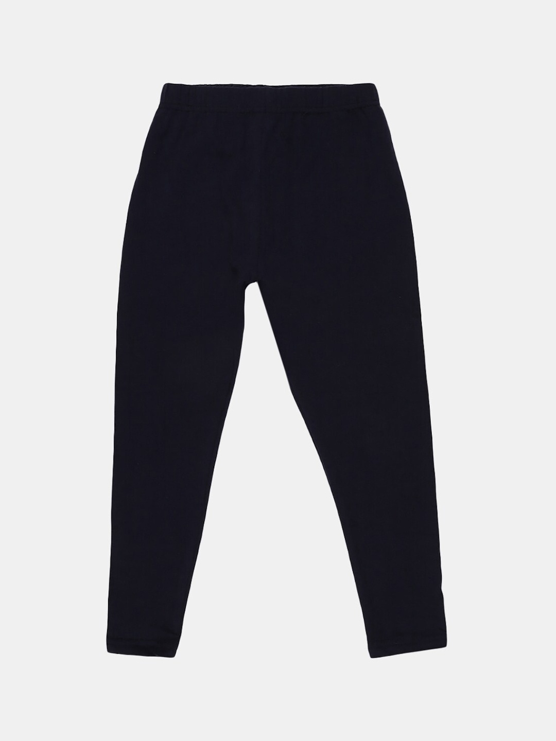 

V-Mart Girls Mid-Rise Ankle-Length Cotton Lycra Leggings, Navy blue