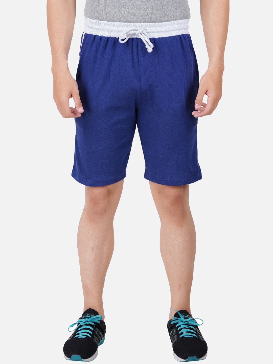 

PRIDE APPAREL Men Antimicrobial Technology Pure Cotton Sports Shorts, Blue