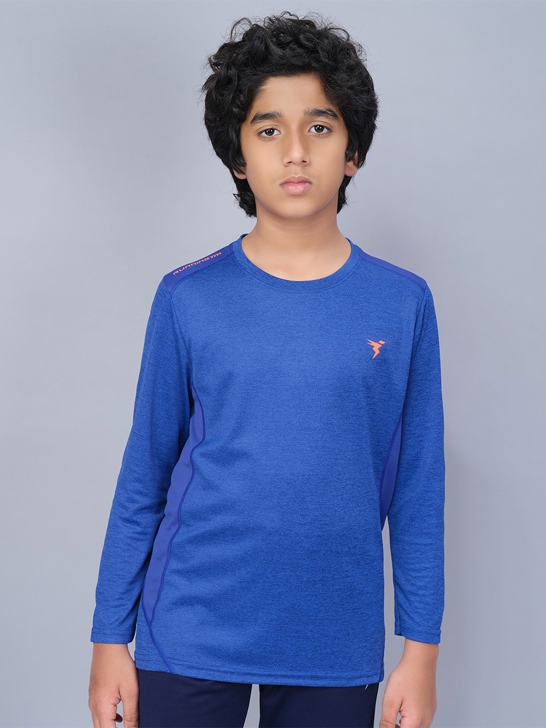 

Technosport Boys Antimicrobial Round Neck Long Sleeves Sports T-shirt, Blue