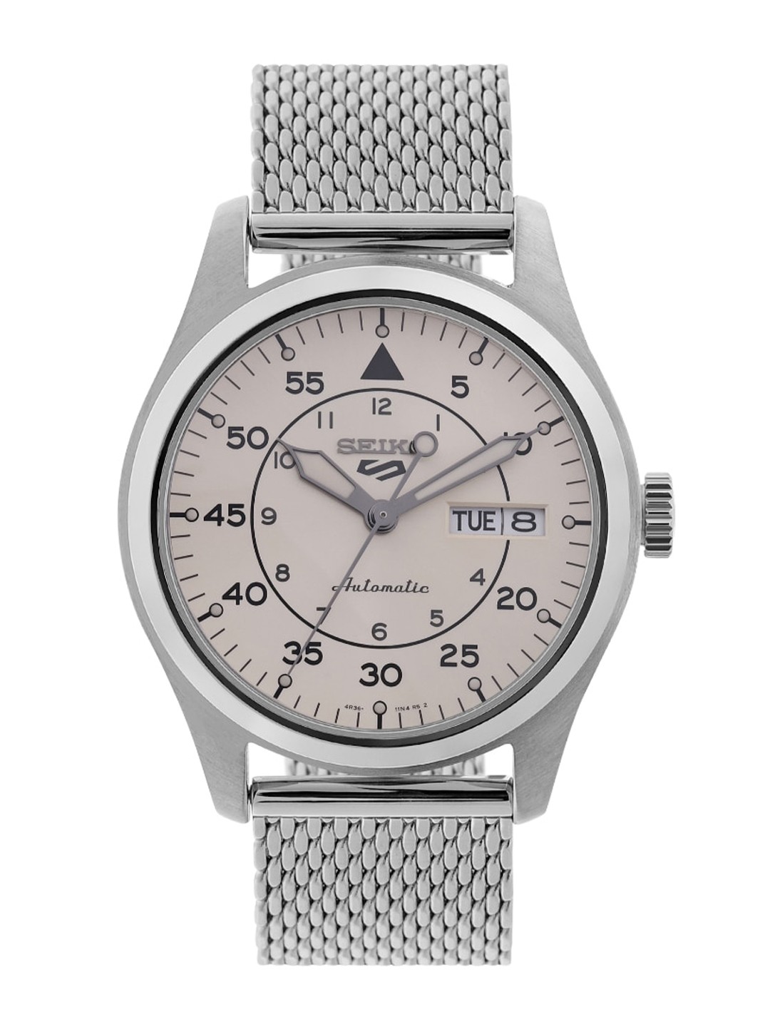 

SEIKO Men New 5 sports Stainless Steel Bracelet Style Straps Analogue Watch- SRPH21K1, Silver